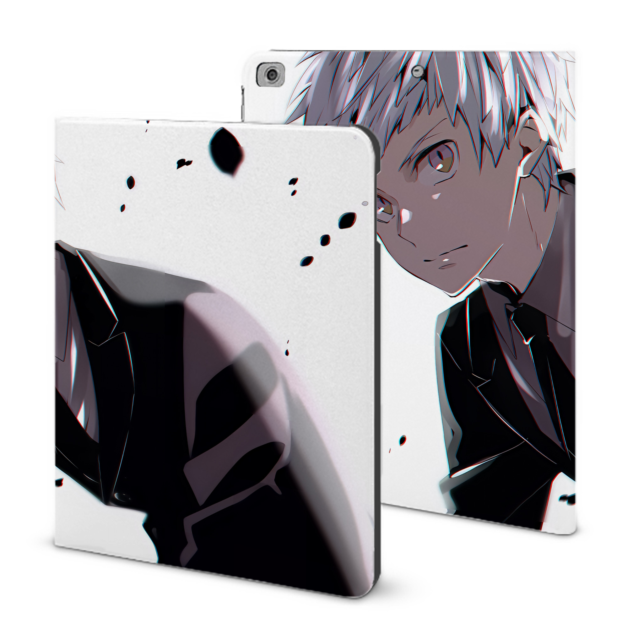 （画像用） 文豪ストレイドッグス Bungo Stray Dogs IPad ケース ブック型 PUレザー TPU 耐衝撃 軽量 薄型 ペン収納なし 全面保護 IPad 各モデル対応